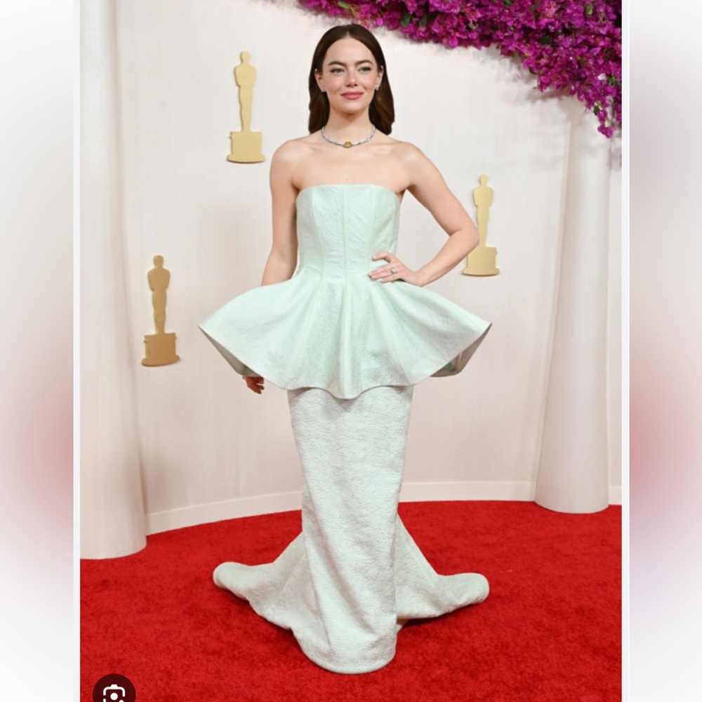 Bill Blass Ruched Peplum Black Gown. Sz 2-4. Mint! Emma Stone 2024 Oscars! - Picture 3 of 11